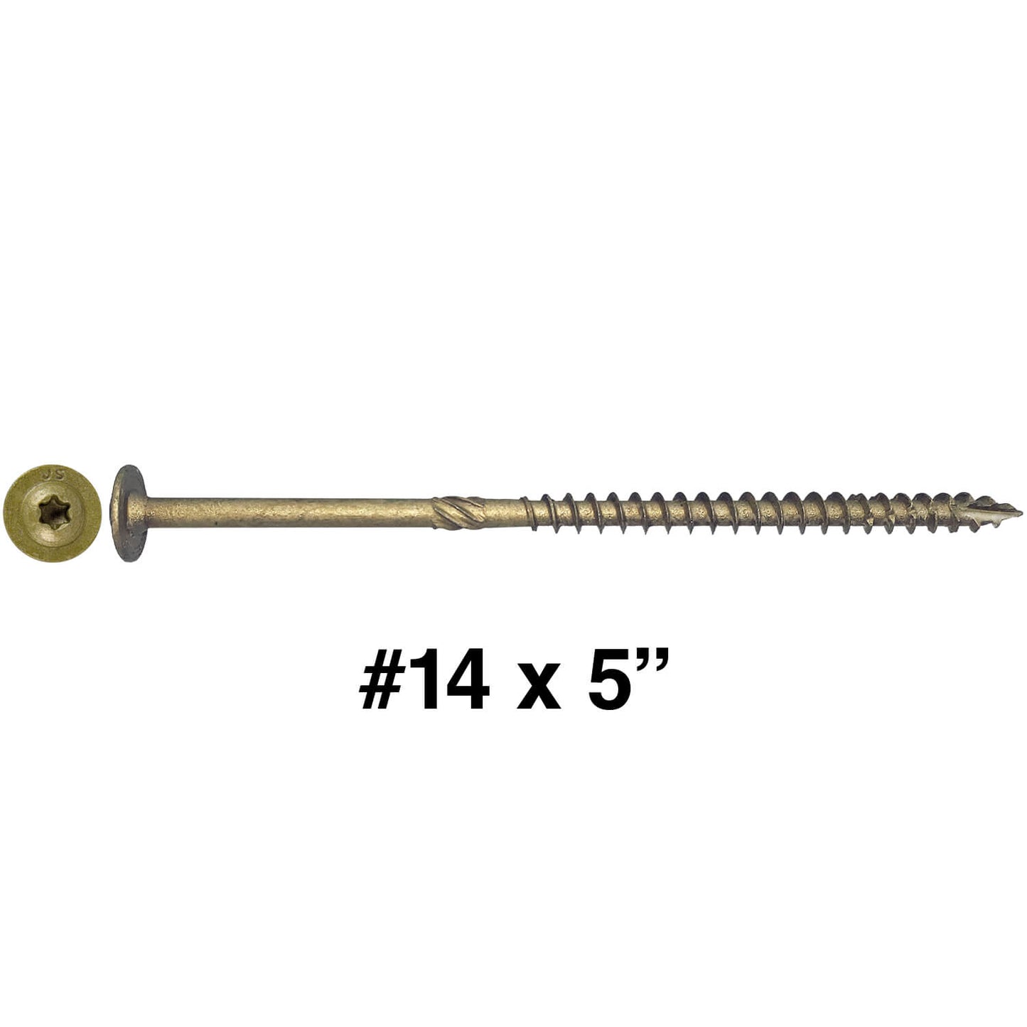 #14 Construction Lag Screws - Exterior Coated Torx/Star Drive Heavy Duty Structural Lag With Modified Truss Washer Head