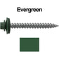 #12 x 2" RE-GRIP METAL ROOFING SCREWS - Hex Washer Head - Self starting/self tapping - EPDM washer. Colored head.