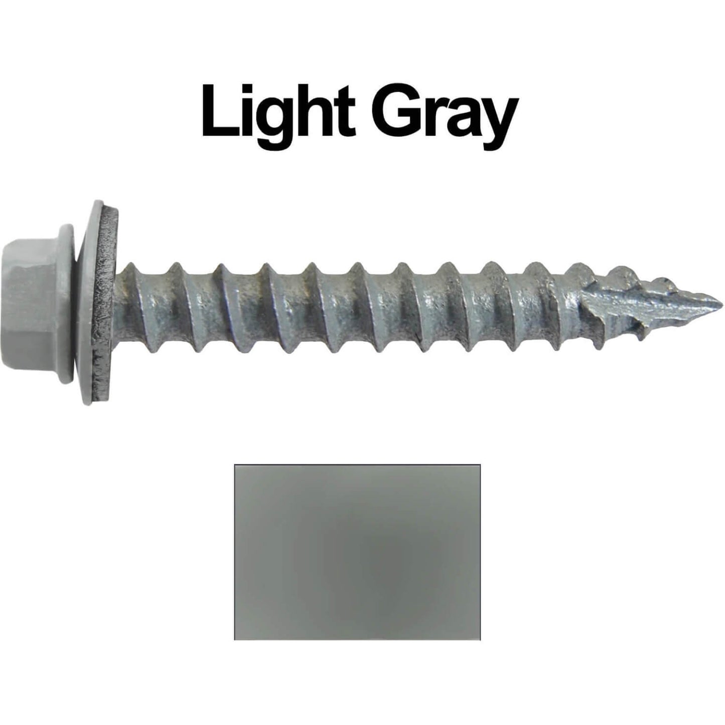 #14 x 1-1/2" Metal ROOFING SCREWS - Hex Washer Head - Self starting/self tapping - EPDM washer. Colored head.