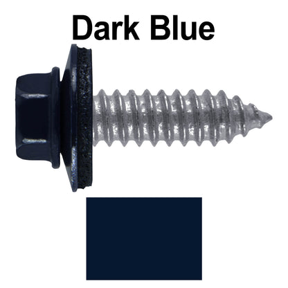 17 x 1"  Metal Roofing Screws - Metal Panel to Metal Purlins and Recovery Screws - Hex Washer Head - EPDM washer.