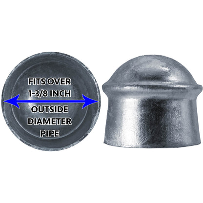 Galvanized Pressed Steel Chain Link Fence Post Caps