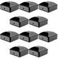 Ornamental Iron Fence Post Caps for Wrought Iron Fences – Black Powder Coated Square Fence Post Caps (3 Sizes)