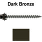 12 X 2-1/2" Metal Roofing Screws For OSB and Plywood - Galvanized Metal to Wood Type 17 Tip - 1/4" Hex Head - Assembled EPDM Washer