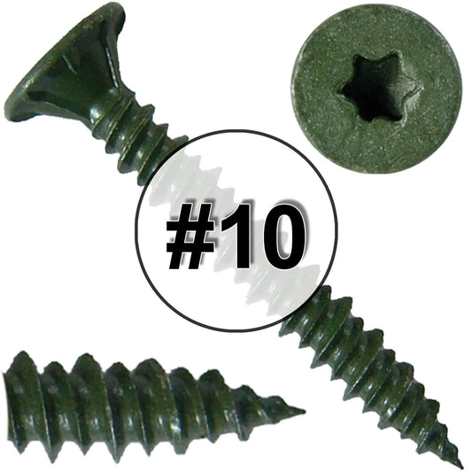 #10 Cement Board Torx/Star Head Screws SHARP POINT for Fastening Cement Backer Board/Cement Board/Tile Board - Torx/Star - T-25 Torx Head