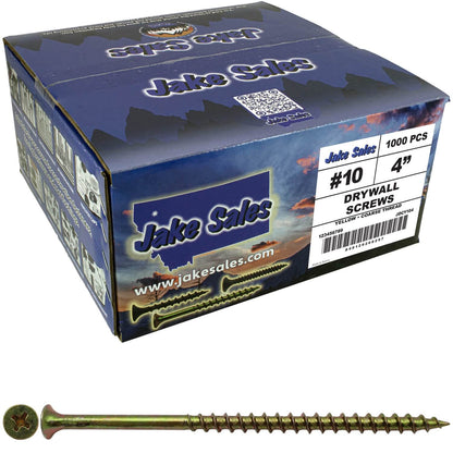 Yellow Zinc Coarse Thread Drywall, Gypsum board, Sheetrock, Plasterboard Screws. Use for all purpose wood screws