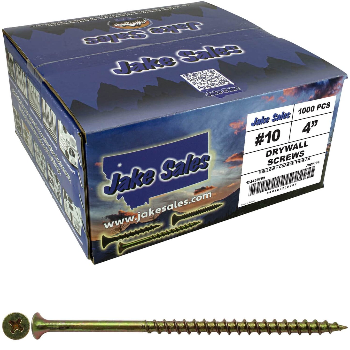 Yellow Zinc Coarse Thread Drywall, Gypsum board, Sheetrock, Plasterboard Screws. Use for all purpose wood screws