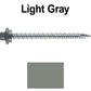 10 x 2-1/2” - STAINLESS HEX / ZINC Sheet Metal Roof Screw. Self starting metal to wood siding screws. EPDM washer. Colored head.
