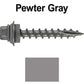12 X 1-1/2" Metal Roofing Screws For OSB and Plywood - Galvanized Metal to Wood Type 17 Tip - 1/4" Hex Head - Assembled EPDM Washer