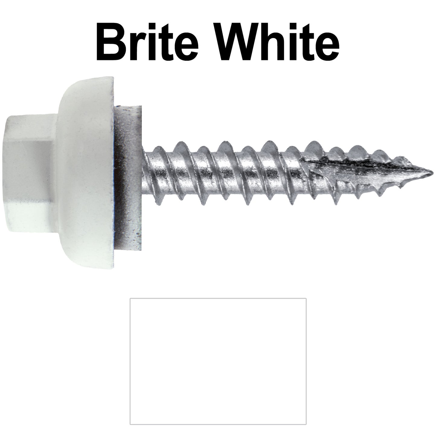 #10 X 1" HI-LO Zinc Aluminum Cap Metal Roofing Screws - Hex Washer Head - Self starting/self tapping - EPDM washer. Colored head.