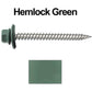 12 x 2-1/2" Stainless Steel Metal Roofing Screw - Hex Washer Head - Self starting/self tapping - EPDM washer. Colored head.