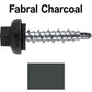 10 X 1" Zinc Aluminum Cap MINI-DRILLER Roofing Screws HI-LO THREAD Zinc Plated Carbon Steel Shank - EPDM Washer - Colored head