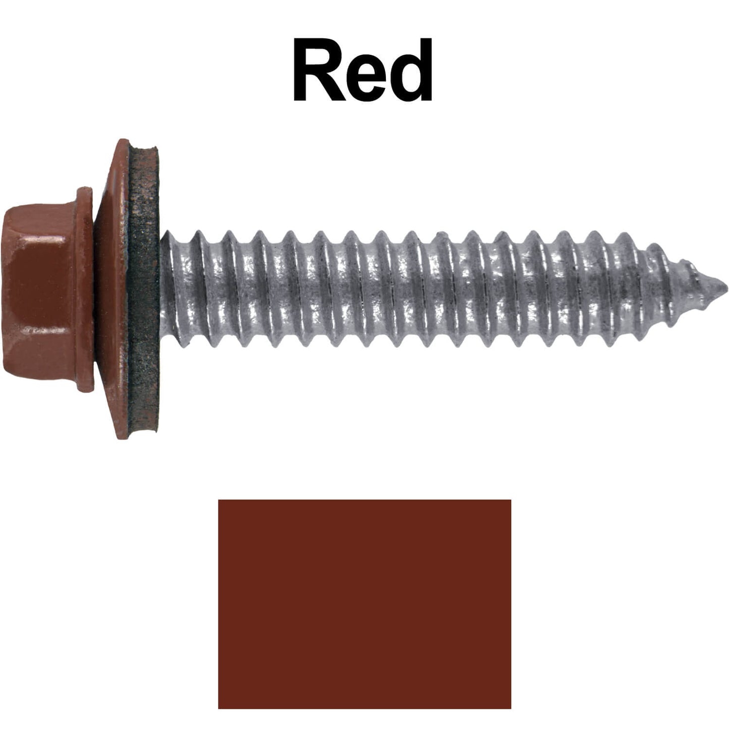 17 x 1-1/2 Metal Roofing Screws - Metal Panel to Metal Purlins and Recovery Screws - Hex Washer Head - EPDM washer.