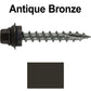 12 X 1-1/2" Metal Roofing Screws For OSB and Plywood - Galvanized Metal to Wood Type 17 Tip - 1/4" Hex Head - Assembled EPDM Washer