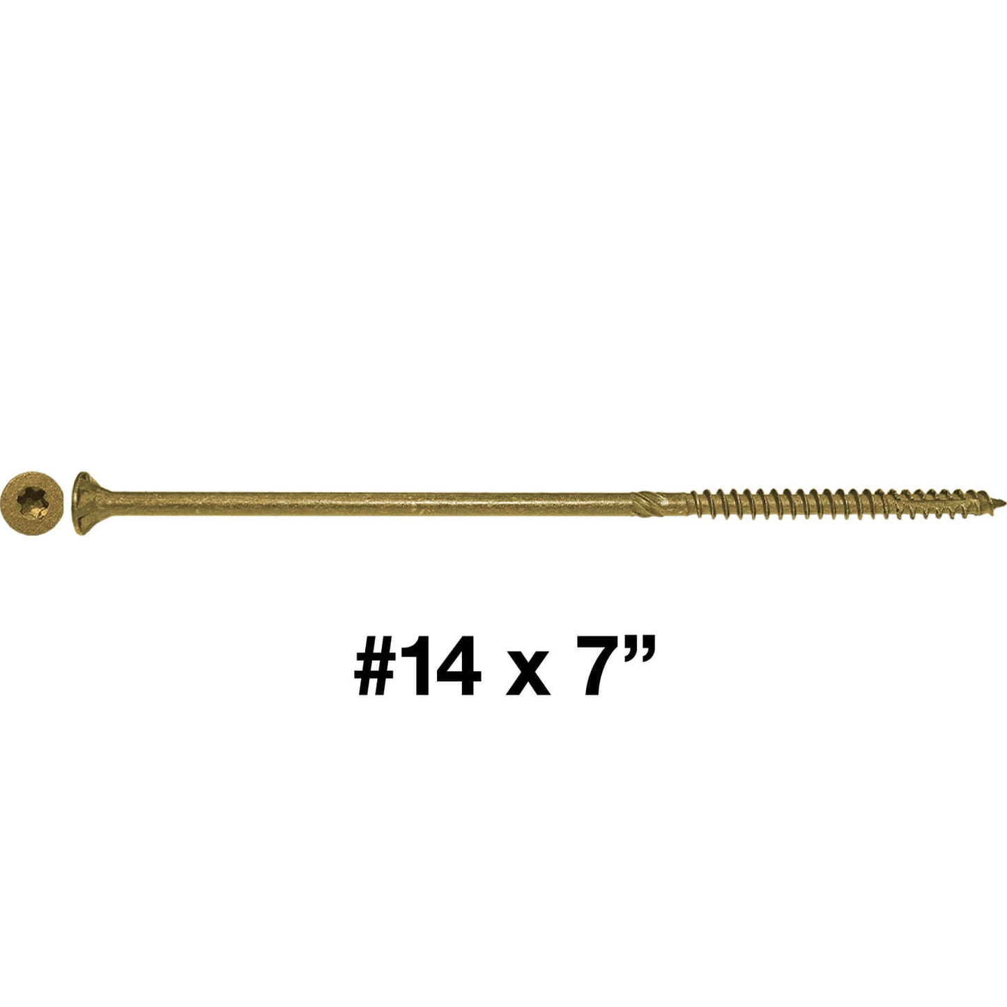 #14 Bronze Exterior Coated Wood Screws - Extra Long Bronze Wood Screw with Torx/Star Drive Head - Multipurpose Torx/Star Drive Wood Screws