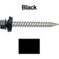 12 x 2"  Stainless Steel Metal Roofing Screw - Hex ReGrip Washer Head - Self starting/self tapping - EPDM washer. Colored head.