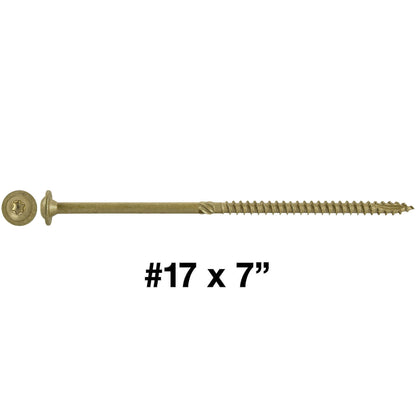 #17 Construction Lag Screw Exterior Coated Torx/Star Drive Heavy Duty Structural Lag - Modified Truss Washer Head