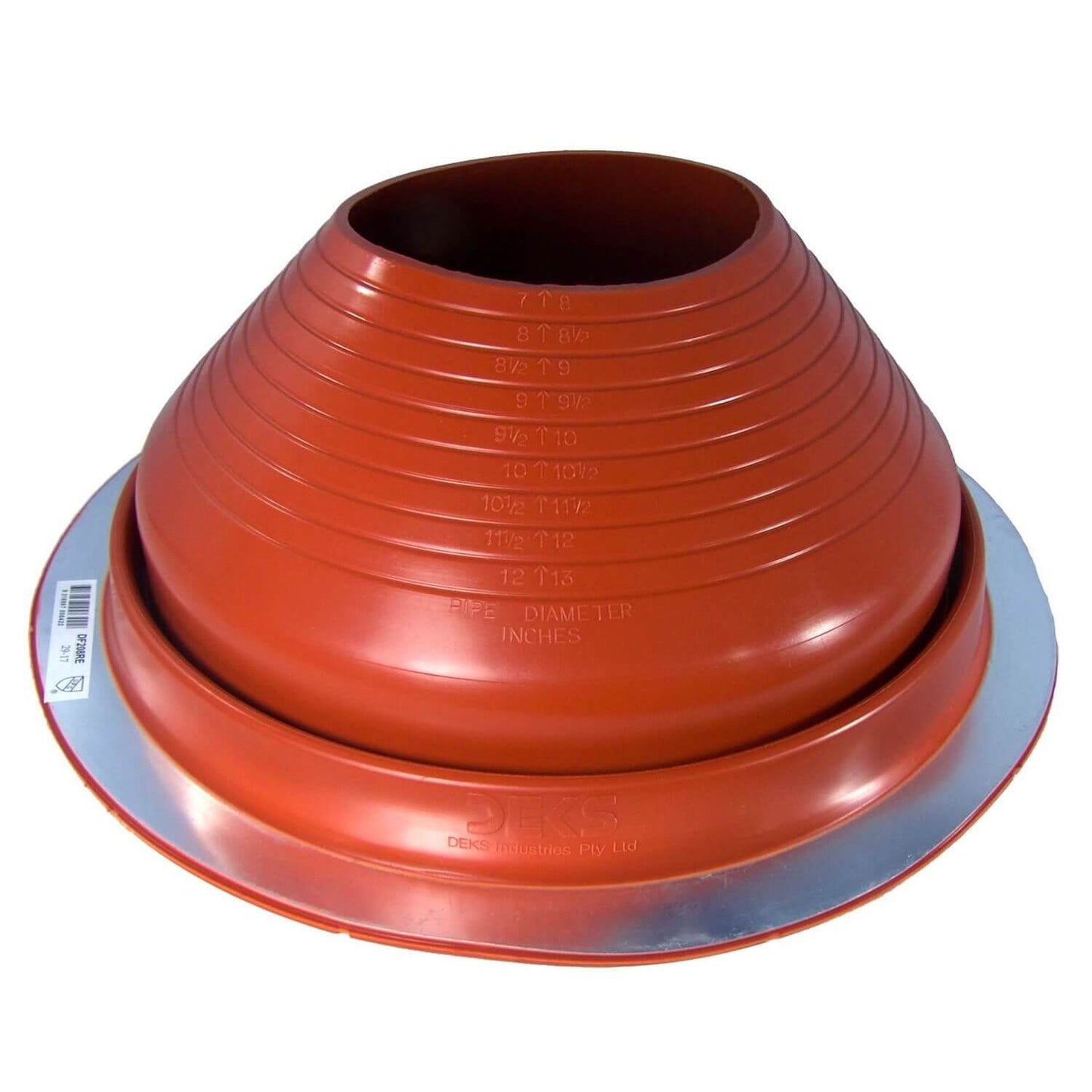 Dektite RED Round High Temp Silicone Flexible Pipe Flashing (Roof Jack, Pipe Boot Flashing)