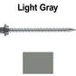10 x 3” - STAINLESS HEX / ZINC Sheet Metal Roof Screw. Self starting metal to wood siding screws. EPDM washer. Colored head.