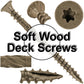#10 Soft Wood Deck Screw - Exterior Corrosion Resistant