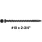 #10 x 2-3/4" Colored Composite Decking Wood Screws with Torx/Star Drive Head (T20 Bit), Exterior Coated, Compatible with Pressure Treated and ACQ Lumber