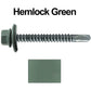 #12 x 2-1/2" Metal to Metal Type #3 Metal Roofing Screws - Hex Head Drill Point - 9/16" EPDM Washer. Colored head.