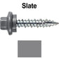 10 x 1" - STAINLESS HEX / ZINC Sheet Metal Roof Screw. Self starting metal to wood siding screws. EPDM washer. Colored head.