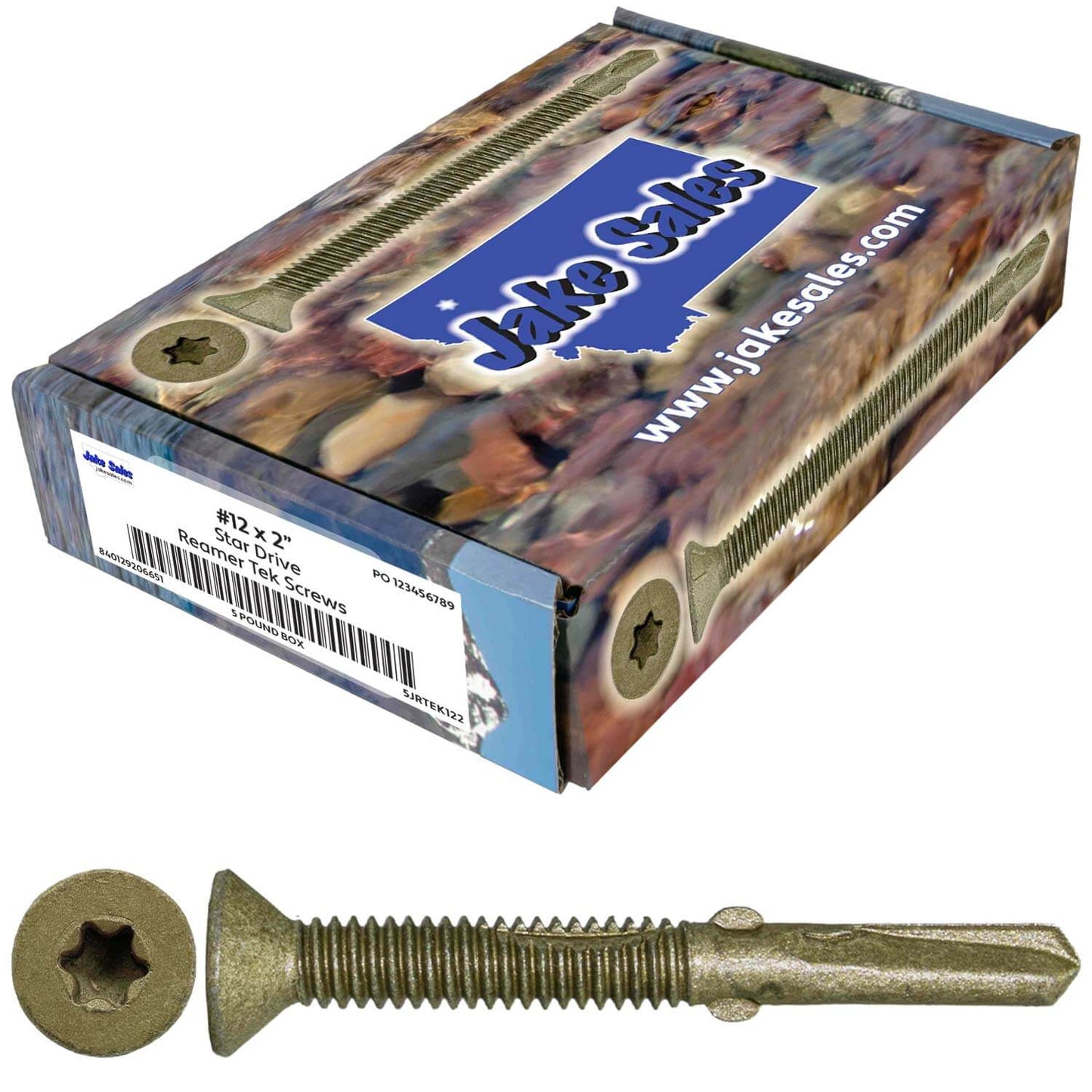 Reamer Tek Torx/Star Head Self-Drilling Wood to Metal Screws - for Flatbeds, Trailers or Fastening Wood to Steel
