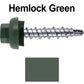 10 X 1" Zinc Aluminum Cap MINI-DRILLER Roofing Screws HI-LO THREAD Zinc Plated Carbon Steel Shank - EPDM Washer - Colored head