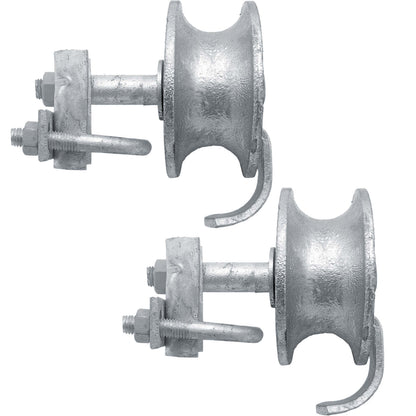 Chain Link Fence Rolling Gate Track Wheel - Steel and Nylon Options