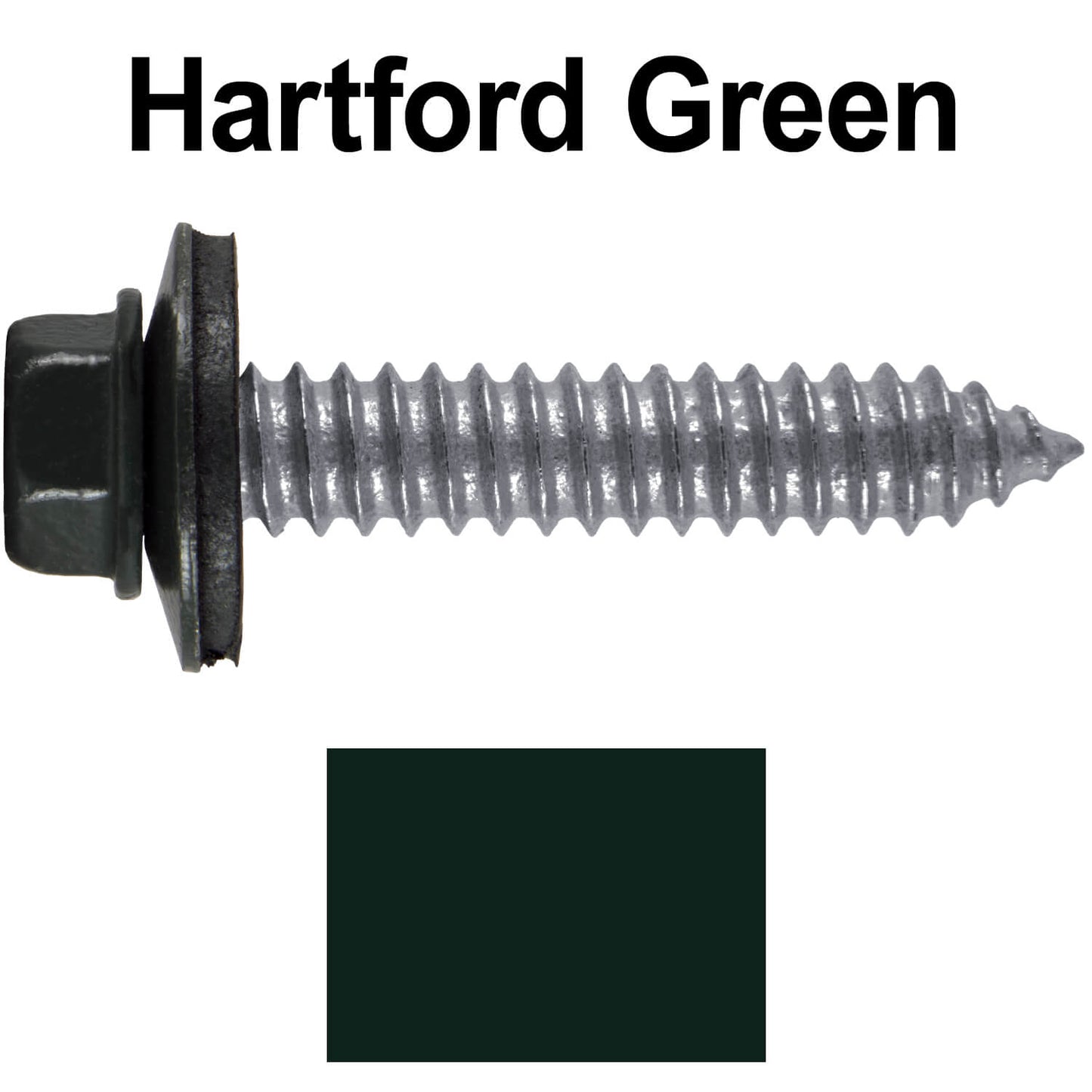 17 x 1-1/2 Metal Roofing Screws - Metal Panel to Metal Purlins and Recovery Screws - Hex Washer Head - EPDM washer.