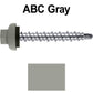 10 X 1-1/2” Zinc Aluminum Cap MINI-DRILLER Roofing Screws HI-LO THREAD Zinc Plated Carbon Steel Shank - EPDM Washer - Colored head
