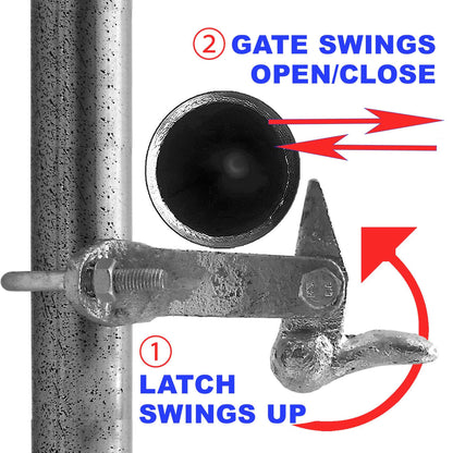 Chain Link Fence GATE HOLD BACK: "Duck Bill" Gate Holdback 1-5/8" - 2-3/8