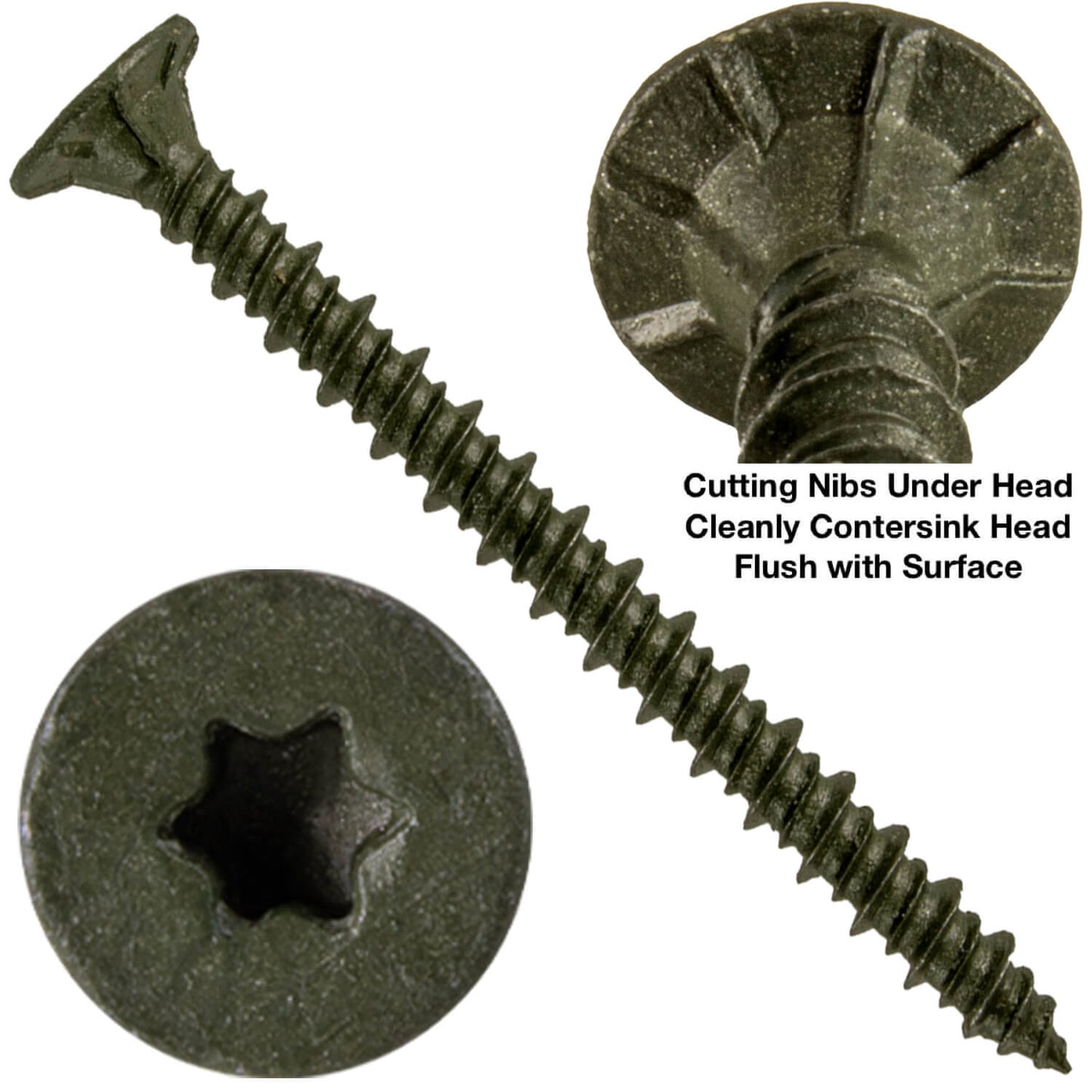 #10 Cement Board Torx/Star Head Screws SHARP POINT for Fastening Cement Backer Board/Cement Board/Tile Board - Torx/Star - T-25 Torx Head