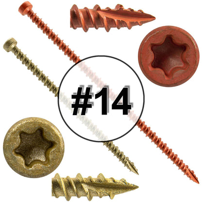Jake Sales Star Head Coated Truss Screws - Structural Wood Fasteners for Truss and Framing Connections - Heat-Treated Steel, ACQ Compatible