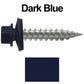 #9 x 1" Stainless Steel Metal Roofing Screws - Hex Washer Head - Self-Piercing (SP) tip metal to wood siding screws. EPDM washer. Colored head.