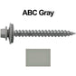 #12 x 2" RE-GRIP METAL ROOFING SCREWS - Hex Washer Head - Self starting/self tapping - EPDM washer. Colored head.