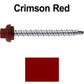 10 X 2” Zinc Aluminum Cap MINI-DRILLER Roofing Screws HI-LO THREAD Zinc Plated Carbon Steel Shank - EPDM Washer - Colored head