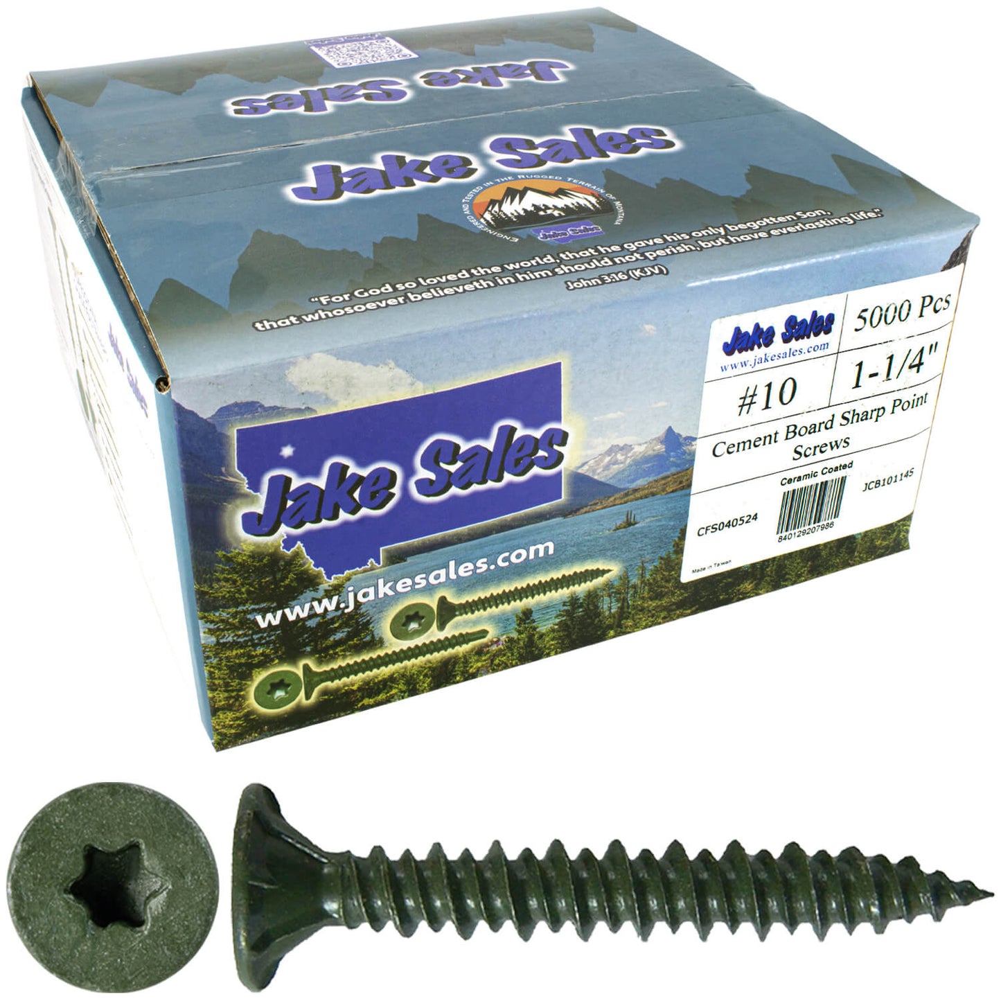 #10 Cement Board Torx/Star Head Screws SHARP POINT for Fastening Cement Backer Board/Cement Board/Tile Board - Torx/Star - T-25 Torx Head