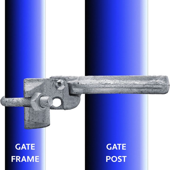 Chain Link Fence Gate Fork Latch - Commercial Heavy Duty - Malleable - Galvanized Gate Latch With Hole for Padlock