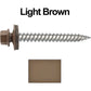 12 x 2"  Stainless Steel Metal Roofing Screw - Hex ReGrip Washer Head - Self starting/self tapping - EPDM washer. Colored head.