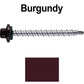 10 x 2” Stainless Steel Mini Driller Sheet Metal Roofing Screw - Hex Washer Cap - Self starting metal to wood siding screws - EPDM washer. Colored head.