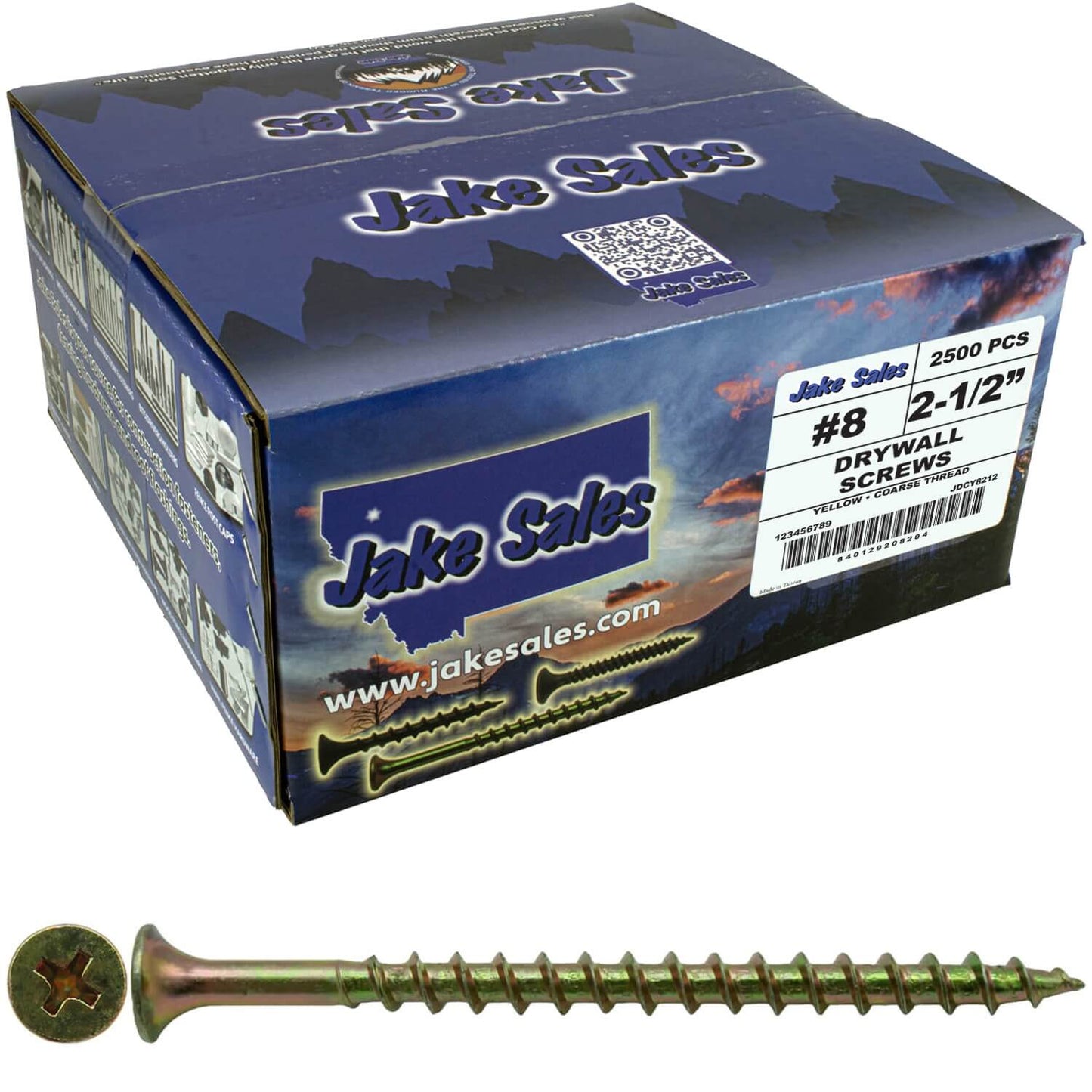 Yellow Zinc Coarse Thread Drywall, Gypsum board, Sheetrock, Plasterboard Screws. Use for all purpose wood screws