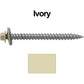 #12 x 2-1/2" RE-GRIP METAL ROOFING SCREWS - Hex Washer Head - Self starting/self tapping - EPDM washer. Colored head.