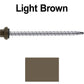 10 X 3" Zinc Aluminum Cap MINI-DRILLER Roofing Screws HI-LO THREAD Zinc Plated Carbon Steel Shank - EPDM Washer - Colored head