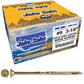 #9 Gold Star/Torx Drive Zinc Coated T-25 Flat Head Wood Screws