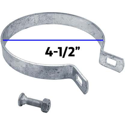 Galvanized Brace Band for Chain Link Fence - Rail End Bracket
