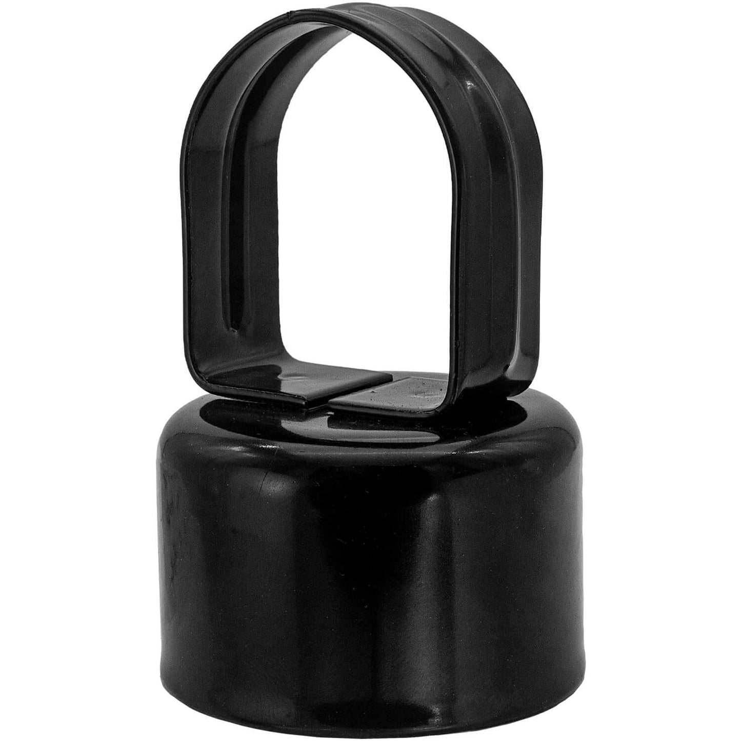 Black Chain Link Fence Loop Cap, Powder Coated Steel