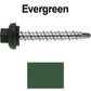 10 X 1-1/2” Zinc Aluminum Cap MINI-DRILLER Roofing Screws HI-LO THREAD Zinc Plated Carbon Steel Shank - EPDM Washer - Colored head