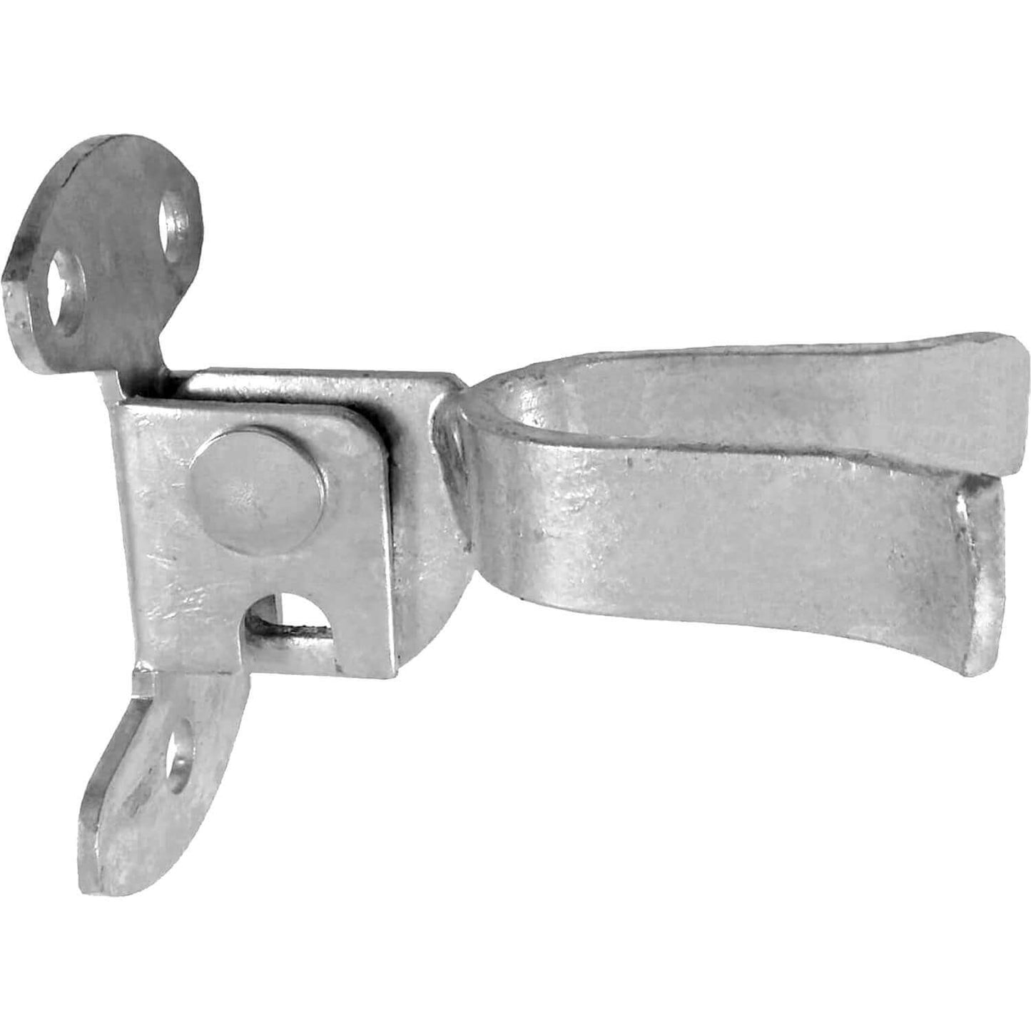 Galvanized Wall Mount (Flat Back) Fork Gate Latch -  Easily Mounts to Wooden Gate Post or Wall with Screws or Lag Bolts