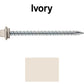 10 x 3” - STAINLESS HEX / ZINC Sheet Metal Roof Screw. Self starting metal to wood siding screws. EPDM washer. Colored head.